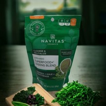 Navitas Organics Superfood+ Greens Blend for Detox Support Moringa,Kale Exp 1/25 - £11.93 GBP
