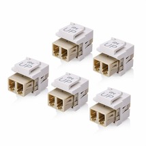 Cable Matters 5-Pack LC UPC Duplex Fiber Optic Keystone Coupler Jack, OM1/OM2/OM - £23.58 GBP