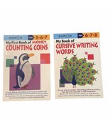 Kumon My First Book Workbook Bundle Cursive Writing Counting Coins Ages 5-8 - £7.86 GBP