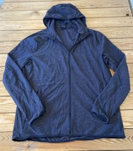 Lululemon Men’s Full zip Hooded jacket size XL Blue Grey Heather T11 - $57.42