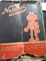 Nat the Robot Advertising Mascot Bolts Box National Screw &amp; Mfg. Co. W S... - £13.69 GBP