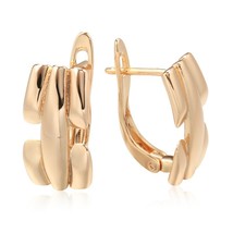 Hot Fashion Glossy Dangle Earrings 585 Rose Gold Creative Square Earrings For Wo - £7.06 GBP