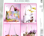 McCalls 4883 Sewing Pattern Purses Totes Handbags Fashion Accessories UNCUT - $6.92