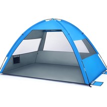 MOVTOTOP 2191C Large Folding Beach Tent Portable Sun Shelter UPF 50+ Blue - £39.56 GBP