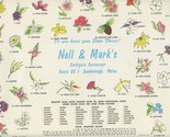 Nell &amp; Marks Southgate Restaurant Placemat US 1 Scarborough Maine State ... - $17.82