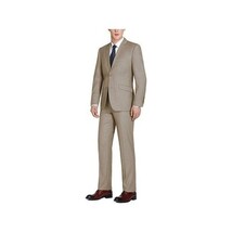 Men RENOIR suit Solid 2 Button Business Formal All Purpose Slim Fit 202-3 Tan image 8