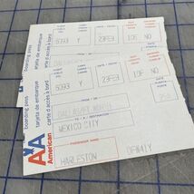 American Airlines Boarding Passes 1980s Dallas To Mexico Ephemera - $14.17 CAD