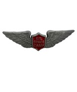 Vtg 1992 US Space Academy Camp Wings Lapel Tack Pin Metal Silver Tone Re... - $23.33