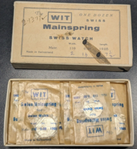 Box of 12 NOS WIT Mainsprings For Swiss Watches 2 x 13 x 7-1/2 - 110x.08... - $24.74