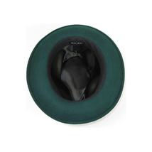 Men's Milani Wool Fedora Hat Soft Crushable Lined FD219 Emerald Green image 5