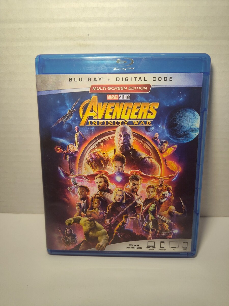 AVENGERS: INFINITY WAR [Blu-ray + digital] -VERY GOOD CONDITION - $8.90
