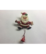 Santa Claus Vintage Christmas pin moving legs and arms - $186.40 MXN