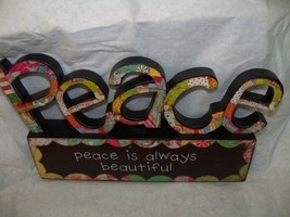 Peace Sculpture Colorful Devotions By Holly Christine NEW - £17.24 GBP
