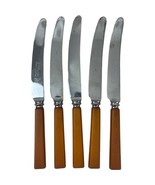 5 Vintage Bakelite Knives Stainless Steel B. Thomas &amp; Co. Sheffield Engl... - $36.48 CAD