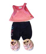 Build A Bear BAB Pink Sparkling Tank Top, Blue Peace Pants &amp; Sketcher Shoes - €9,42 EUR