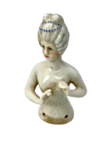 Antique Porcelain Half Doll Arms Away Germany - £76.38 GBP