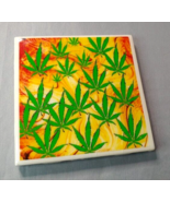 Pot Marijuana Leaf Ceramic Trivet Tile Ganja 420 Trivet - £7.75 GBP
