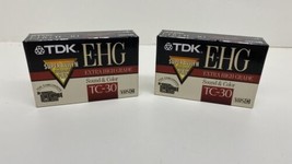 TDK E-HG TC -30 VHS-C Blank Tapes Lot Of 2 - $9.85