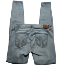 Hollister Low Rise Super Skinny Leg Jean Size 3R Light Wash Distressed Destroyed - £23.36 GBP