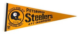 Vintage Pittsburgh Steelers 1980 Super Bowl XIV Pennant 30&quot; AFC Champions   - £70.78 GBP