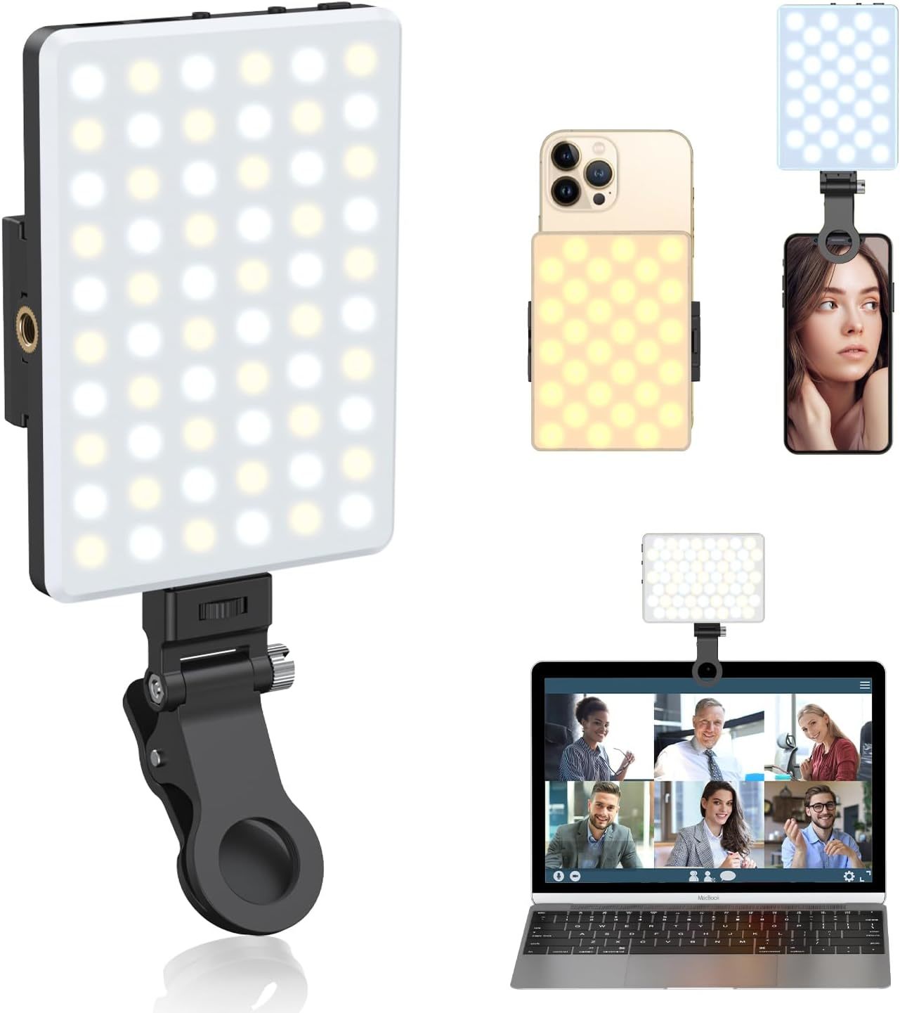 Selfie Light, Phone Light With Front &amp; Back Clip, 60 Led Portable Light,... - $35.95