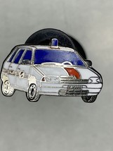 Police Car EJG882 Red and White Hat Lapel Pin - $11.88