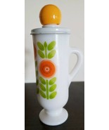 Vintage Collectible Avon Dutch Treat Demi Cup Milk Glass Floral Design ~ 3 - £20.56 GBP