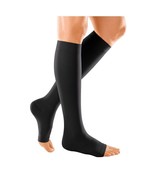 Duomed Soft Class 2 Compression Stockings Below Knee Open Toe Black XXL - $590.85 MXN