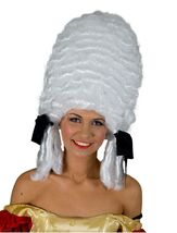 Pompadour Wig - White , Marie Antoinette / Queen Charlotte - $36.82