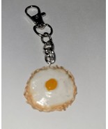 Fried Egg Keychain Accessory Food Charm Breakfast Egg  - $8.50