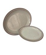 Jackson Custom China Restaurant Ware Oval Platters Sm And Lg Brown Speckled - $33.69 CAD