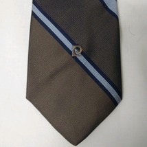 Pierre Cardin Tie Diagonal Brown Diagonal Stripe Vintage - £8.56 GBP