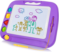 SGILE Large Magnetic Drawing Board - 4 Colors 16×13In Writing Painting Doodle Pa - £18.88 GBP