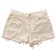 We the Free Distressed Button Fly White Denim Cut-Off Jean Shorts Womens 29 - £14.94 GBP
