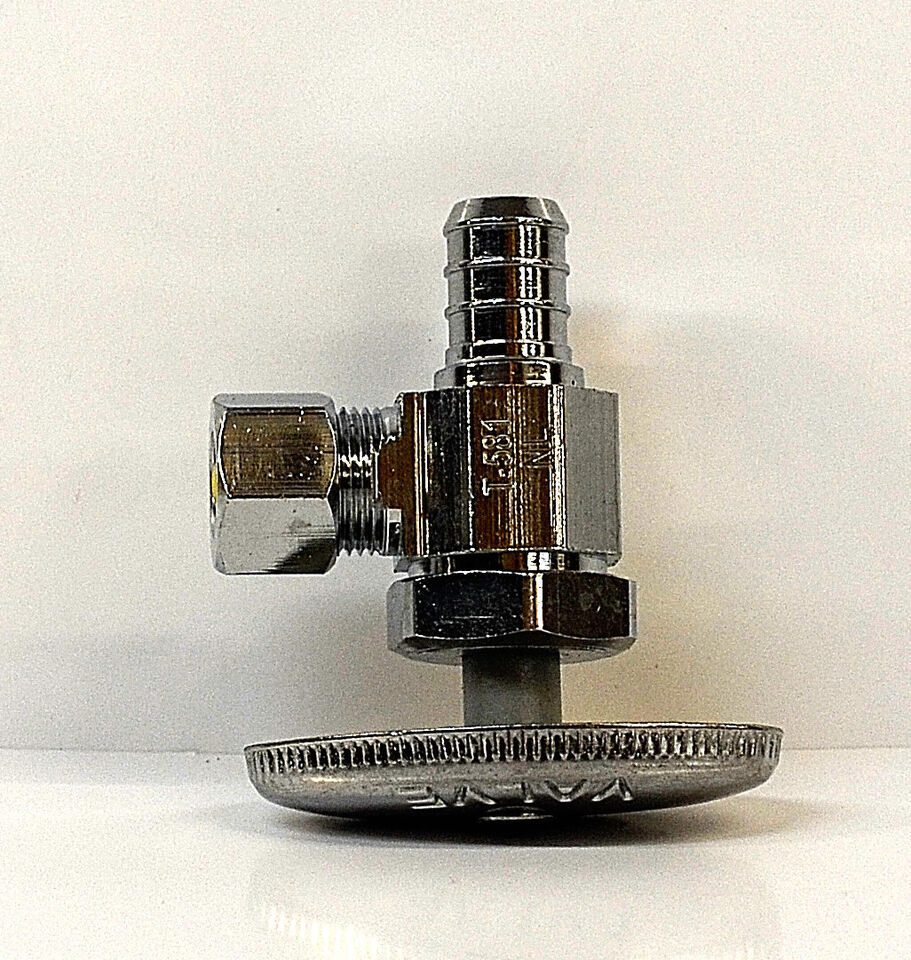 *Legend Valve T-581NL 114-109NL Angle Stop Chrome Valve 1/2&quot; PEX x 3/8&quot; OD - $3.39
