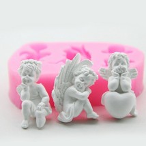 Baby Angel Heart Love Silicone Mold Resin Clay Chocolate Fondant Cake De... - £10.57 GBP