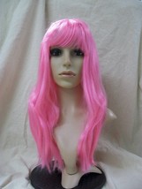 Pink Mystique Wig w bangs GoGo Girl Glamour Nicki Bubblegum Pop Star Rave Party - £11.76 GBP
