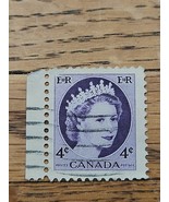 Canada Stamp Queen Elizabeth II 4c Used 328 Wave Cancel - $1.35 CAD