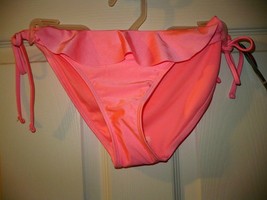 No Boundaries Women&#39;s Juniors Swimsuit Bottom Medium (7-9) Mystic Coral Ruffle - £9.12 GBP