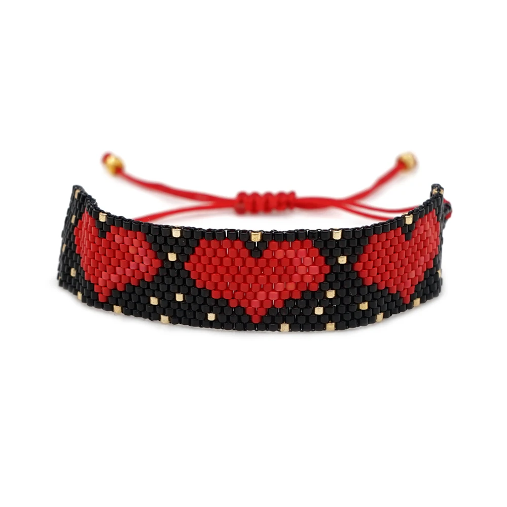 Bracelet For Women Heart Pattern Bracelets Mexican Style Jewelry Boho Handmade L - £19.77 GBP