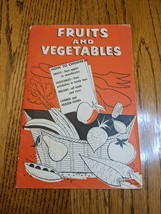 How to Choose FRUITS and VEGETABLES by Frigidaire 1953 booklet Canned Frozen - £4.74 GBP