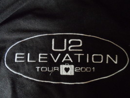 U2 Elevation Tour 2001 Black Ets Crew Sweat Second Skin XL Vintage Colle... - $2,379.56 MXN