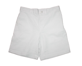 Oxford Golf Chino Shorts Adult Men&#39;s Size 34 Gray &amp; White Stripe Seersucker - $18.00