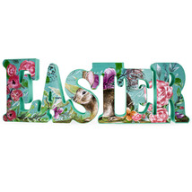 Wooden Sign Letters &quot;Easter&quot; Table Centerpiece 12.5 Inches - £40.63 GBP