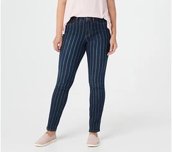 Studio by Denim &amp; Co. Pinstripe Classic Denim Pants (Antique, 14) A367991 - $17.49