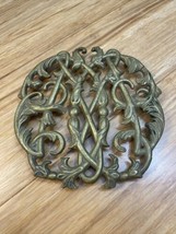 Vintage Colonial Williamsburg Cypher Brass Trivet KG JD - £11.68 GBP