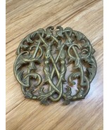 Vintage Colonial Williamsburg Cypher Brass Trivet KG JD - $14.85