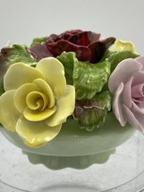 Vintage Denton China England. Hand Molded Rose Paperweight 4.5&quot; x 2.5&quot; - $29.67