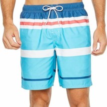 St. John&#39;s Bay Men&#39;s Swim Trunks Shorts Blue Stripe Size XX-Large New - £13.25 GBP