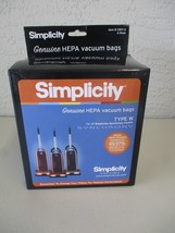 Simplicity Synchrony HEPA Vacuum Bags Type W SWH-6 6-Pack GENUINE + 1 Bo... - £16.82 GBP